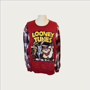 Looney Tunes upcycled sweatshirt  size XL